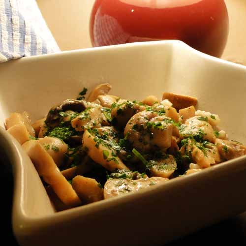 Poelee de champignons ail persil et sauce-soja