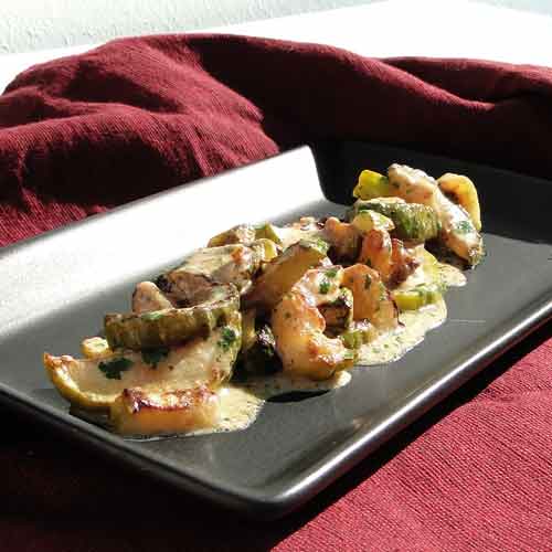 Poêlée crémeuse de concombres